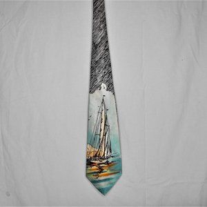 40's Men's Hand Painted Tie